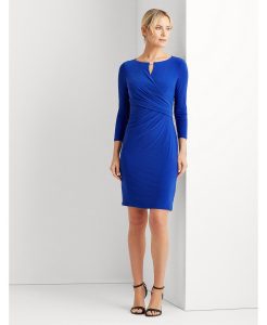 Wrap-Style Jersey Dress