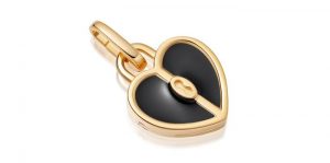 engravable heart locket clip-on pendant